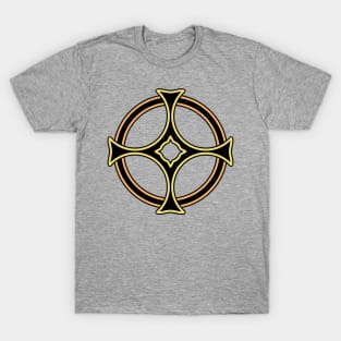 Solar Cross / Sun Wheel / Celtic Cross Glyph or Symbol T-Shirt